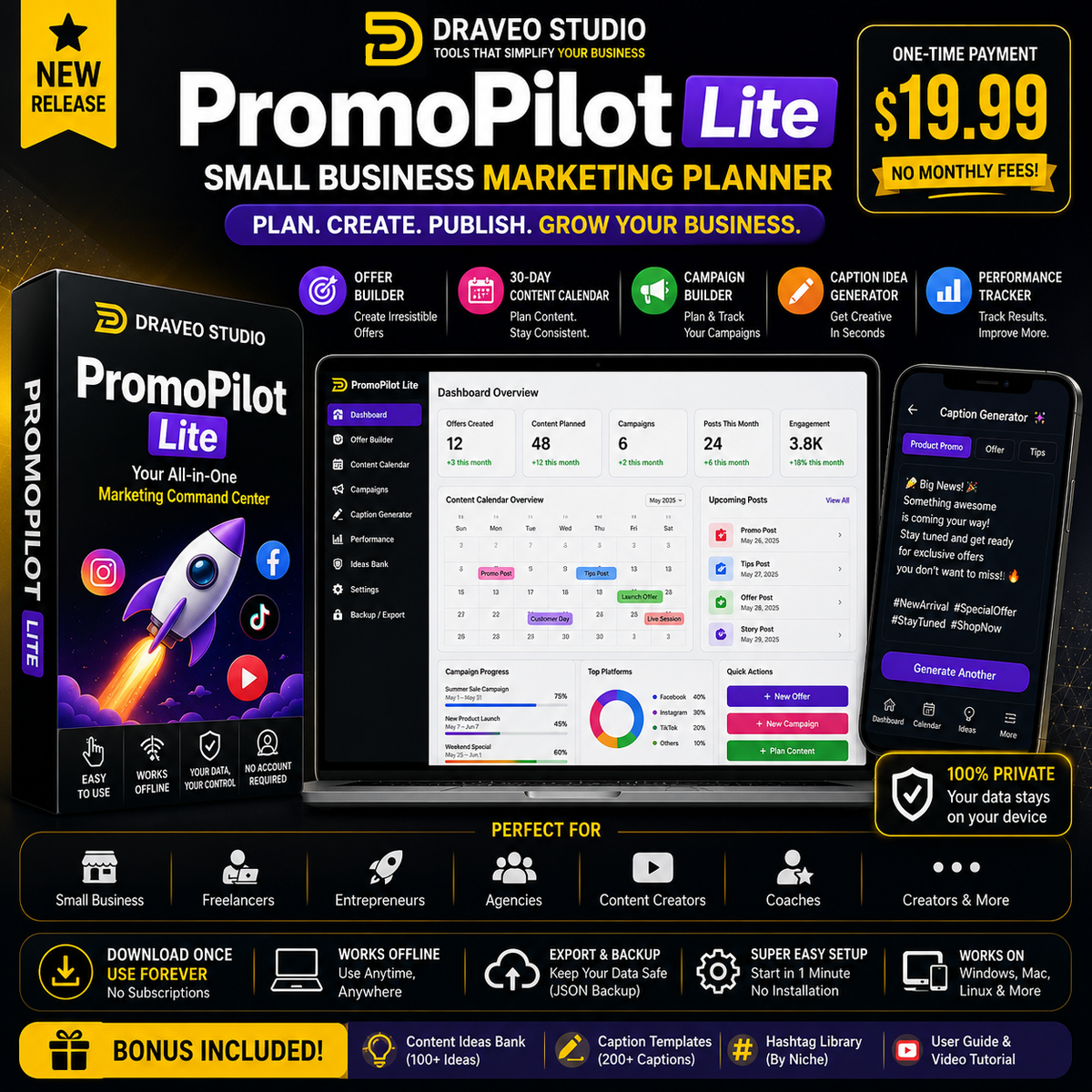 PromoPilot Lite | Small Business Marketing Planner