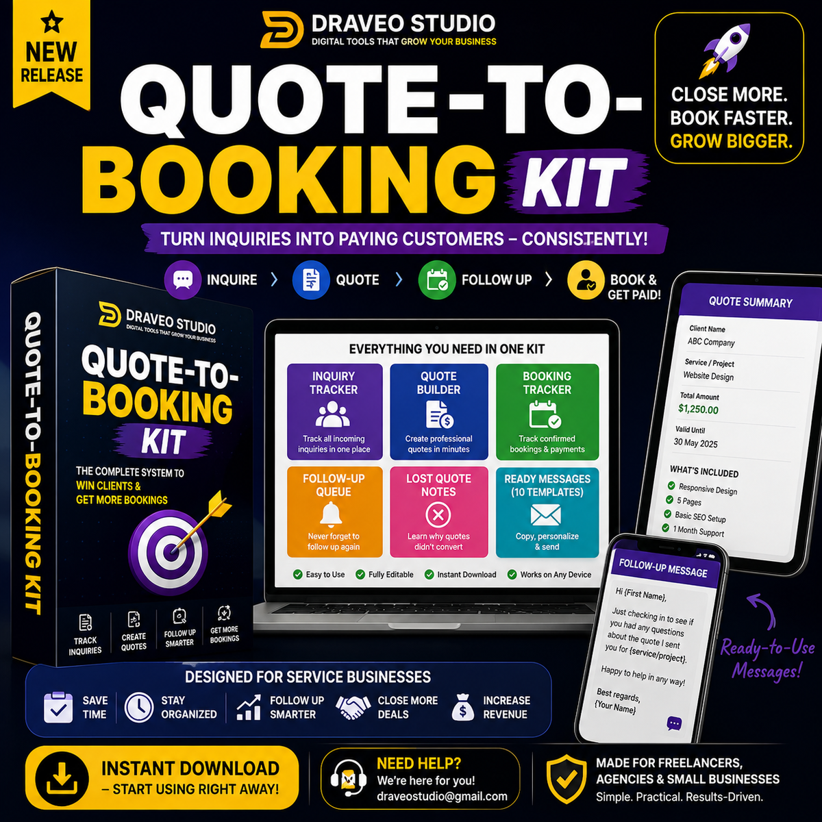 Quote-to-Booking Kit | Turn Inquiries Into Clear Quotes & Bookings
