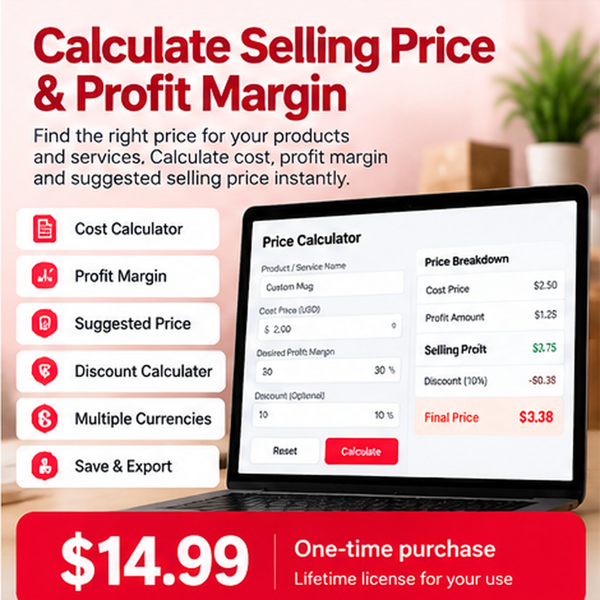 Pricing and profit square product visual