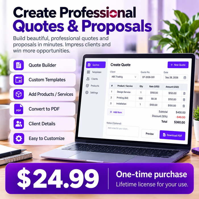 Quotes and proposals square product visual