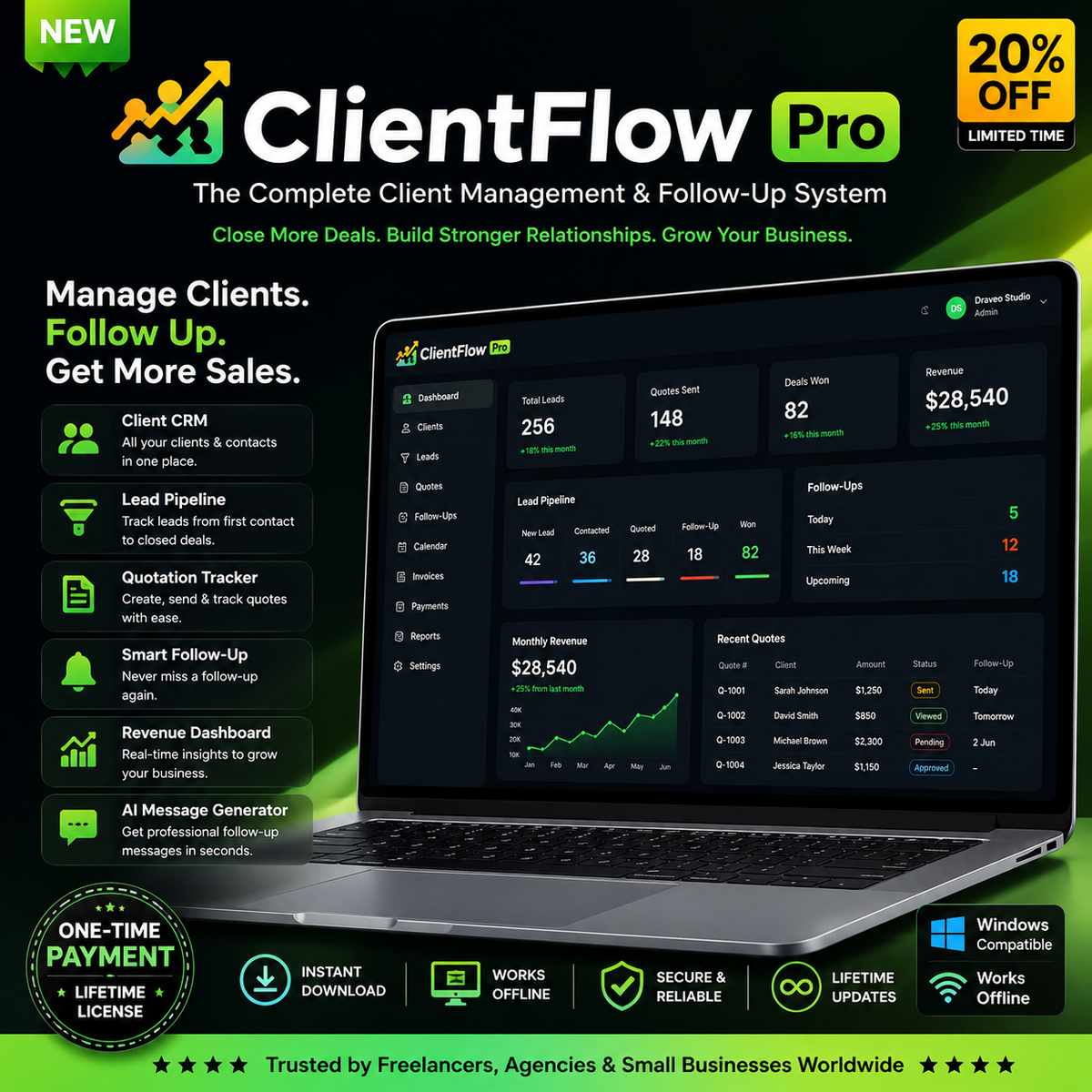 ClientFlow Pro – Client Management & Follow-Up System