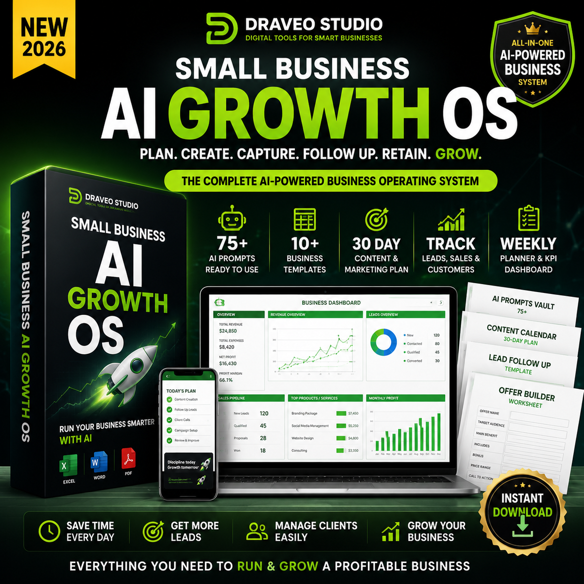 Small Business AI Growth OS | Marketing, Leads & Business Planner