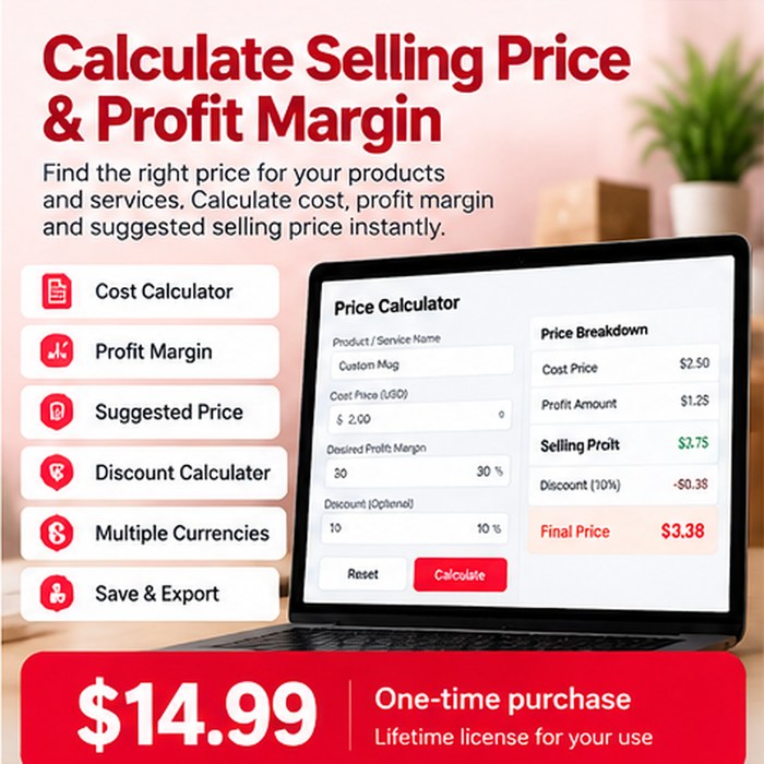 Pricing and profit square product visual